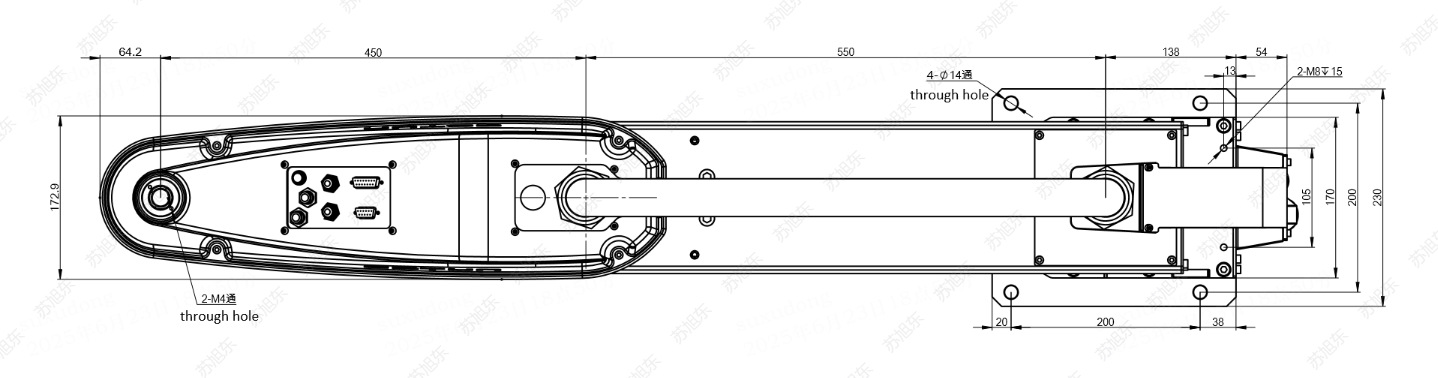 机械人底座装置尺寸图